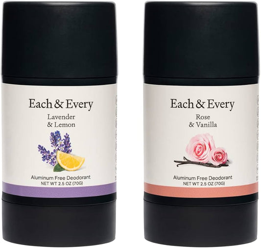 2-Pack Natural Aluminum-Free Deodorant for Sensitive Skin