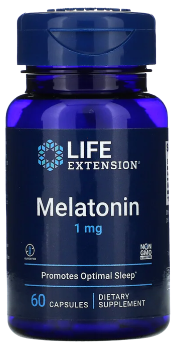 Life Extension, Melatonin, 1 mg, 60 Capsules