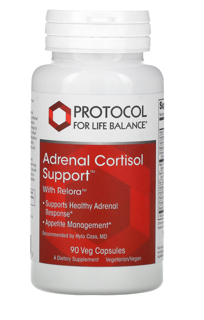 Protocol for Life Balance, Adrenal Cortisol Support with Relora, 90 Veg Capsules