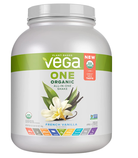 Vega Organic All-in-One Vegan Protein Powder French Vanilla (43 Servings)