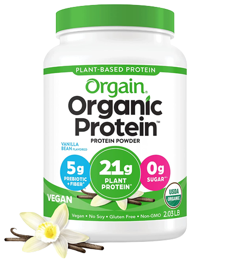 Orgain Organic Vegan Protein Powder, Vanilla Bean